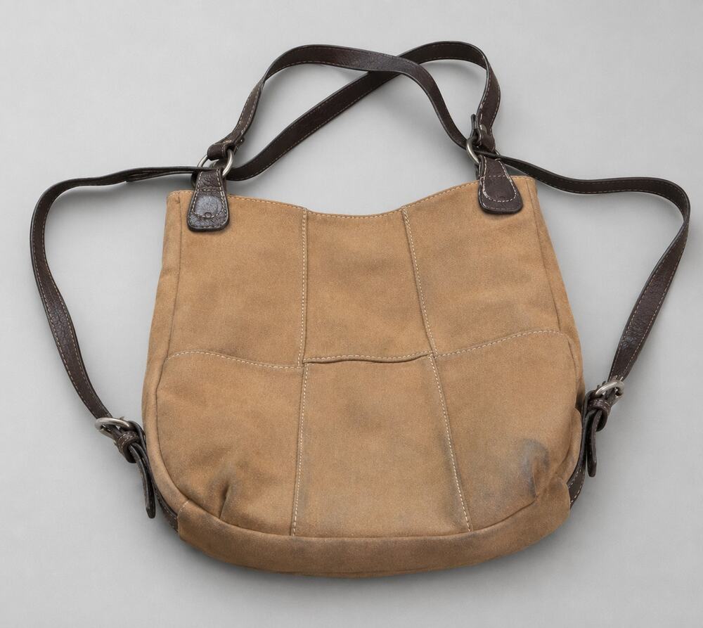 Ellington Faux Suede Brown Shoulder Crossbody Hobo Bag Adjustable Strap